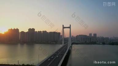航拍广东潮州<strong>大桥</strong>建筑景观